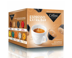 Cellini Espresso Extra Bar 10 Capsules – compatible with Nescafè® Dolce Gusto machines (Italy)