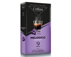 Cellini Melodico Espresso intensity 9 – 10 Capsules Compatible with all Nespresso machines (Italy)